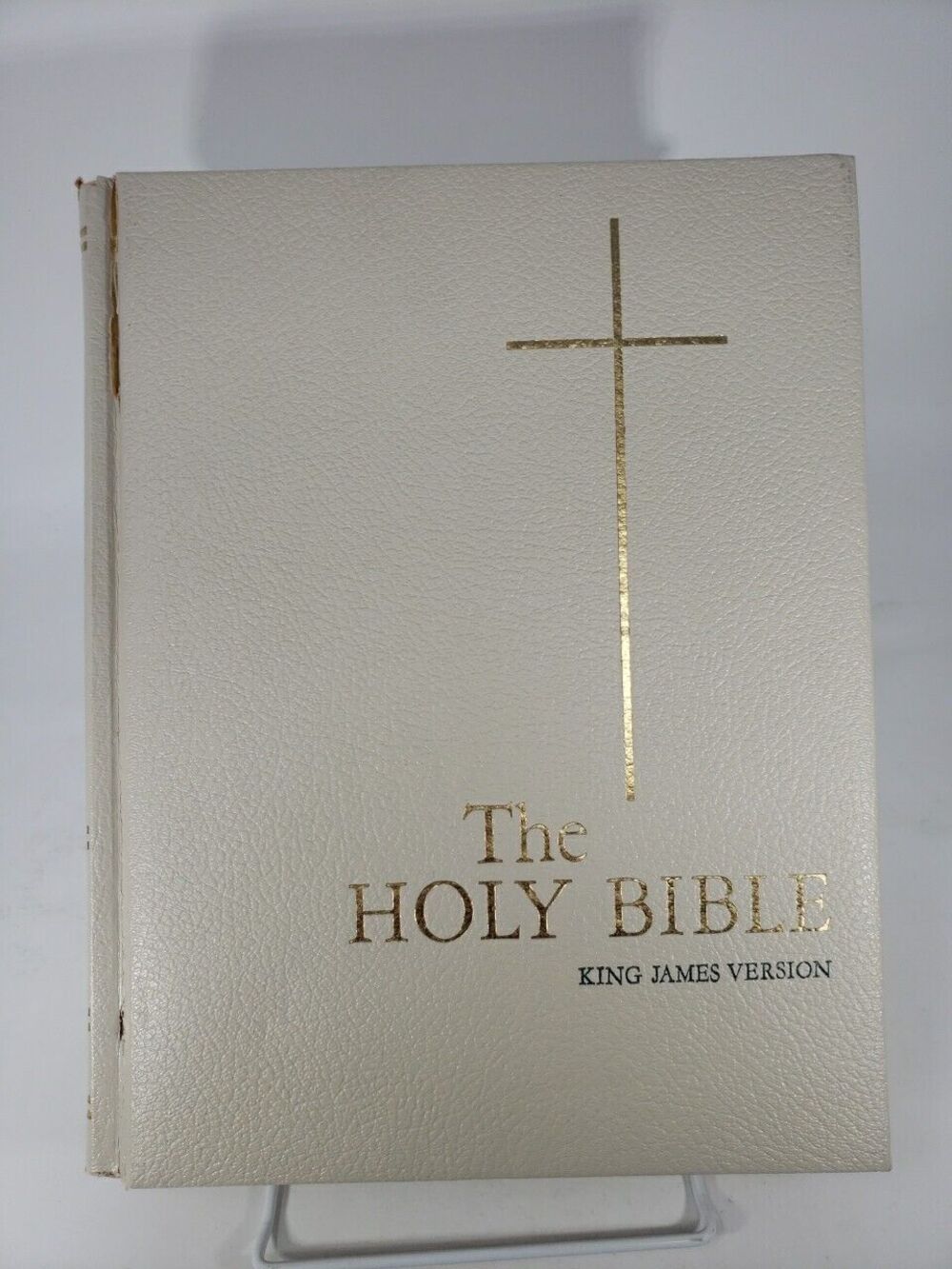 Holy Bible King James Version 1963 KJV Padded Cover VTG Gold Edge Good Council